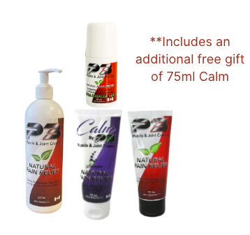🏆 Athlete's Bundle for Pain Relief, Prevention, and Performance (SAVE OVER 30%)  Includes: 237ml bottle, 60ml roll on, 75ml P3 tube, 75ml Calm tube + Free Gift